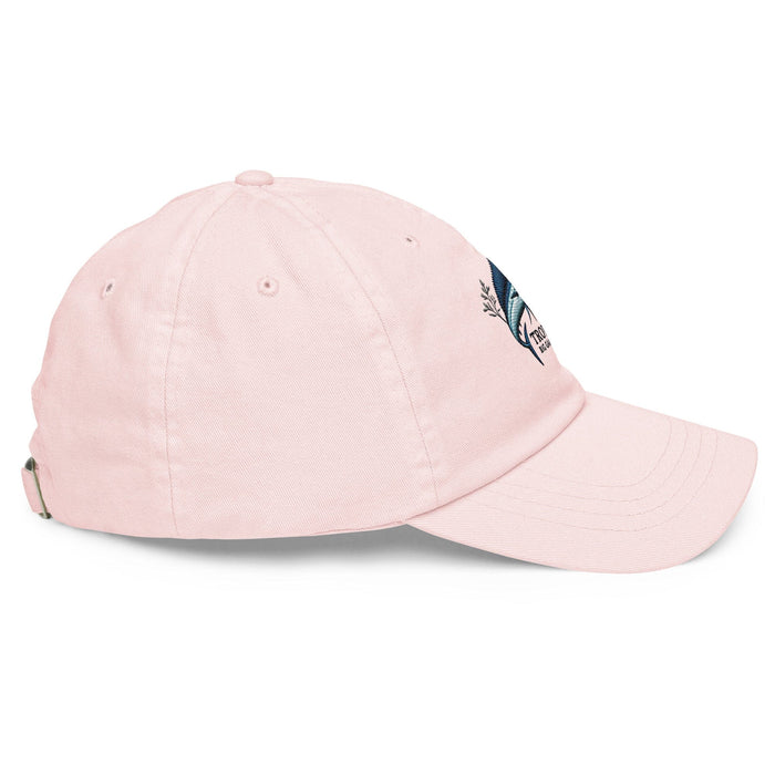 Triniskies Embroidered "Marlin" Pastel Baseball Hat, Low Profile Cotton Cap Big Game Fishing Hat Great Gift