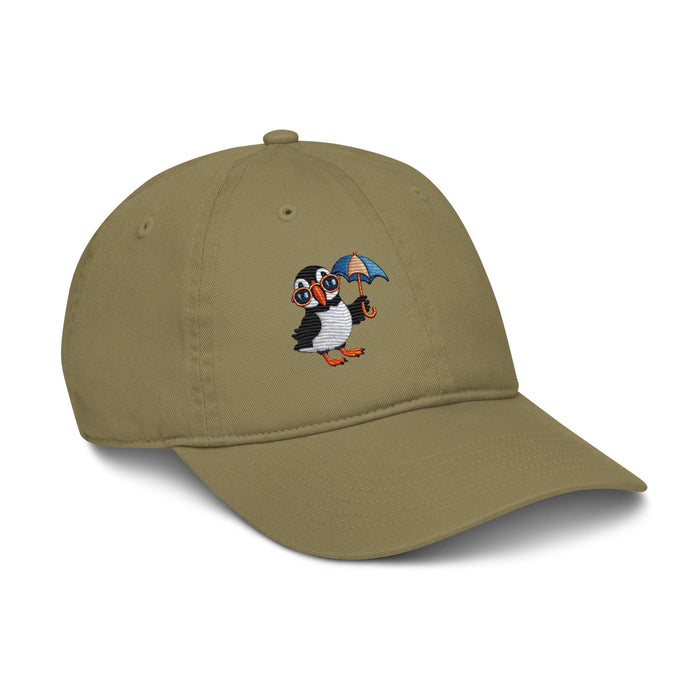 Triniskies  Embroidered Playful Puffin Organic Dad Hat - Quirky & Sustainable Style