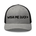 Triniskies Embroidered Wish Me Luck Clover Trucker Hat Classic Comfort with Mesh Back Great Gift Idea Mens Hat Womens Hat