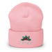 Triniskies  Hats Baby Pink Embroidered Holiday Christmas Cheer Cuffed Beanie | Cozy Winter Hat