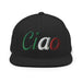 Triniskies  Hats Black Embroidered CIAO Snapback Hat | Destination Travel Hat | Great Gift Idea