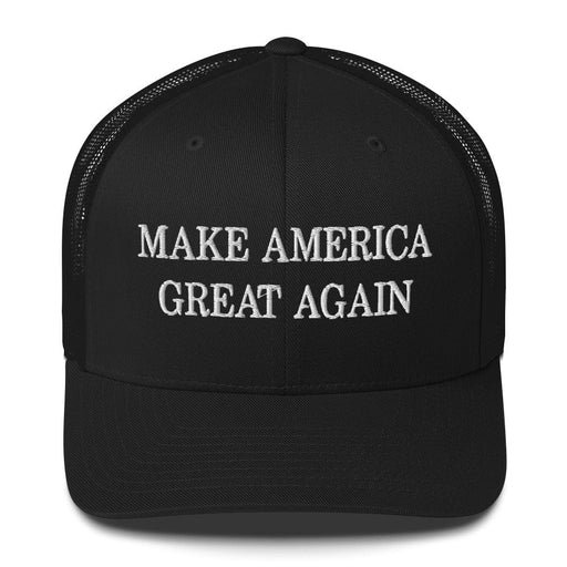 Triniskies  Hats Black Embroidered Make America Great Again Vote Patriotic Pride Trucker Cap