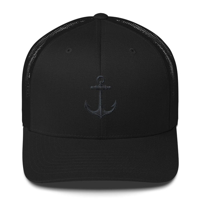 Triniskies  Hats Black Safe Home Anchor Embroidered Trucker Hat Nautical-Inspired Adjustable Mesh Cap