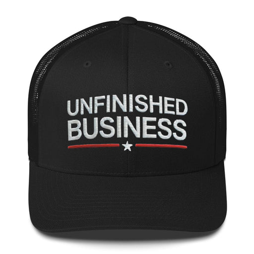 Triniskies  Hats Black / UNISEX / ADULT Unfinished Business Trump Vance Embroidered Trucker Cap Make Your Voice Heard