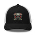 Triniskies  Hats Black/ White Firefighter Shield and Axe Embroidered Hat | Classic Trucker Cap