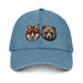 Triniskies  Hats Blue Embroidered Fox and Bear Wildlife Denim Hat   Perfect for Campers and Hikers!