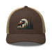 Triniskies  Hats Brown/ Khaki Embroidered Moose Trucker Hat | Outdoor Adventure Cap