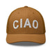 Triniskies  Hats Caramel Embroidered CIAO Italian Trucker Hat | Travel Cap with Mesh Back