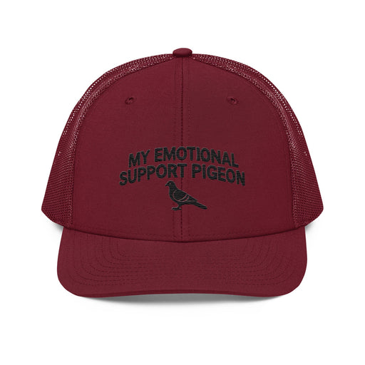 Triniskies  Hats Cardinal Embroidered My Emotional Support Pigeon Trucker Cap – Adjustable Mesh Back Hat Bird Hat