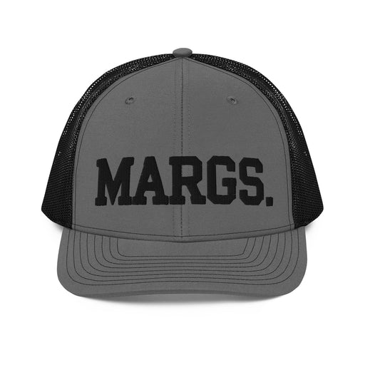 Triniskies  Hats Charcoal/Black Embroidered Margs Margarita Trucker Hat | Party Hat with Mesh Back