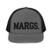 Triniskies  Hats Charcoal/Black Embroidered Margs Margarita Trucker Hat | Party Hat with Mesh Back