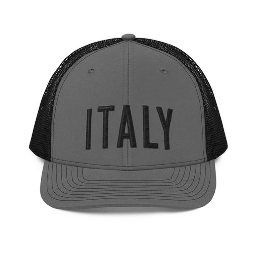 Triniskies  Hats Charcoal/Black Trendy Embroidered Italy Trucker Cap - Perfect for Adventure Seekers