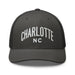 Triniskies  Hats Charcoal Embroidered Charlotte NC Trucker Cap | Classic Mesh Back Hat