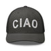 Triniskies  Hats Charcoal Embroidered CIAO Italian Trucker Hat | Travel Cap with Mesh Back