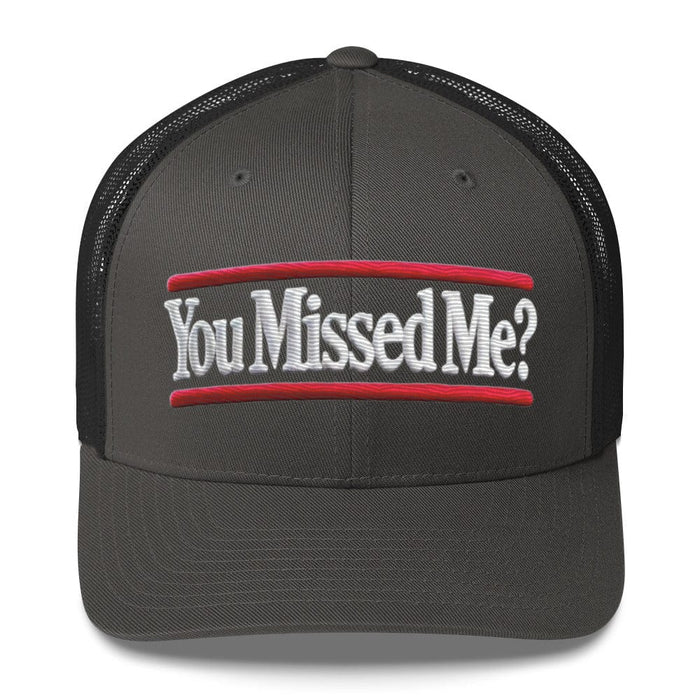 Triniskies  Hats Charcoal You Missed Me Vote Trucker Cap  Make America Great Again Style