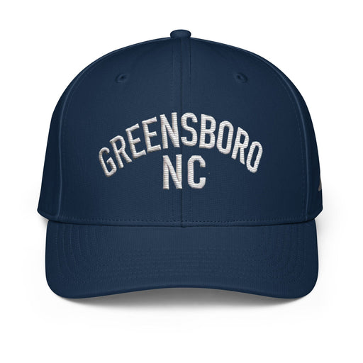 Triniskies  Hats Collegiate Navy Embroidered Greensboro NC Adidas Performance Cap | North Carolina Travel Gift