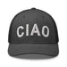 Triniskies  Hats Dark Heather Gray Embroidered CIAO Italian Trucker Hat | Travel Cap with Mesh Back