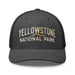 Triniskies  Hats Dark Heather Gray Embroidered Yellowstone National Park Trucker Cap Mesh Back Adventure Hat Camping Hat