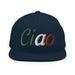 Triniskies  Hats Dark Navy Embroidered CIAO Snapback Hat | Destination Travel Hat | Great Gift Idea