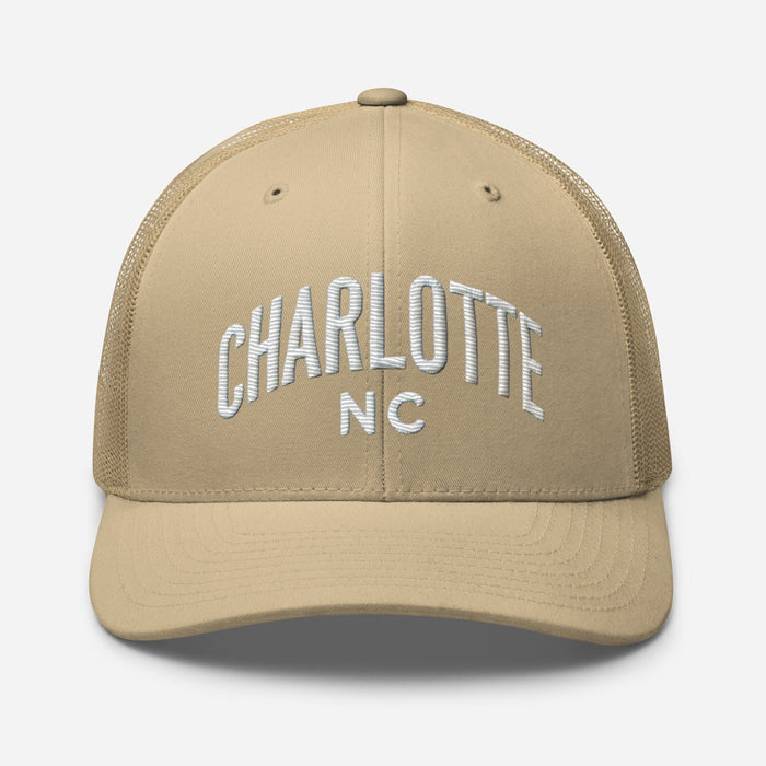 Triniskies  Hats Embroidered Charlotte NC Trucker Cap | Classic Mesh Back Hat