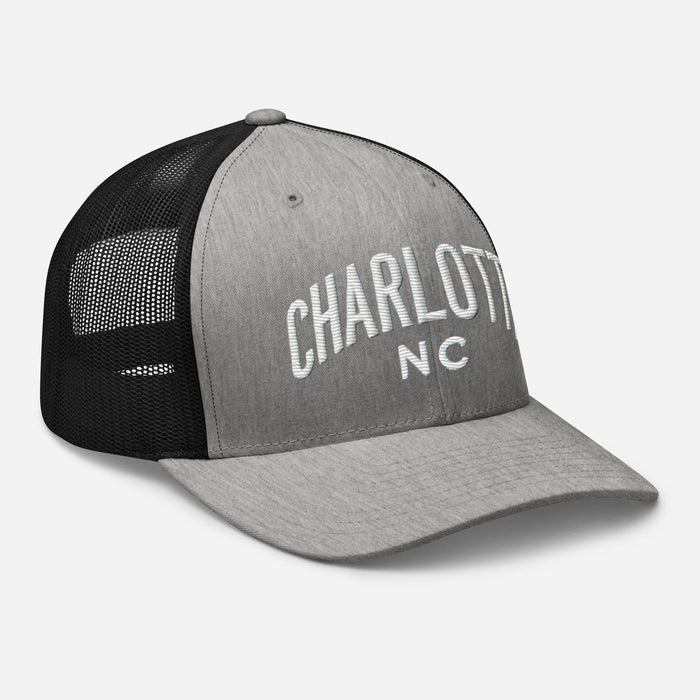 Triniskies  Hats Embroidered Charlotte NC Trucker Cap | Classic Mesh Back Hat