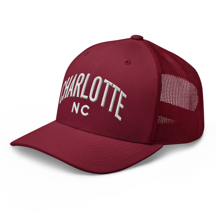 Triniskies  Hats Embroidered Charlotte NC Trucker Cap | Classic Mesh Back Hat