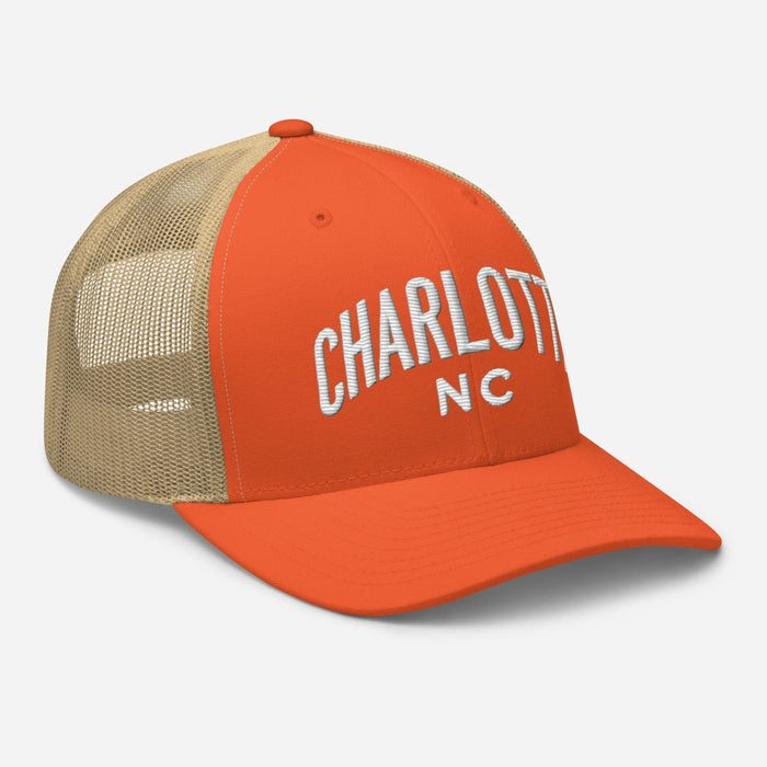 Triniskies  Hats Embroidered Charlotte NC Trucker Cap | Classic Mesh Back Hat