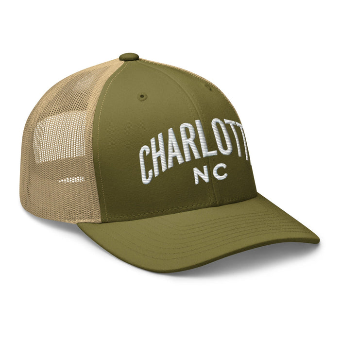 Triniskies  Hats Embroidered Charlotte NC Trucker Cap | Classic Mesh Back Hat