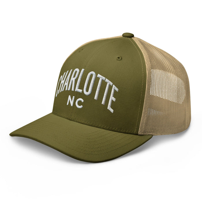 Triniskies  Hats Embroidered Charlotte NC Trucker Cap | Classic Mesh Back Hat