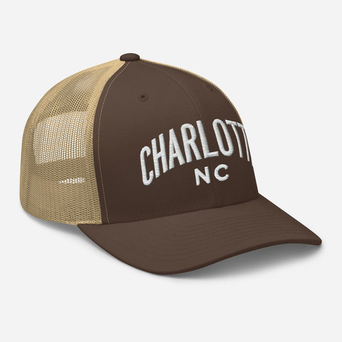 Triniskies  Hats Embroidered Charlotte NC Trucker Cap | Classic Mesh Back Hat