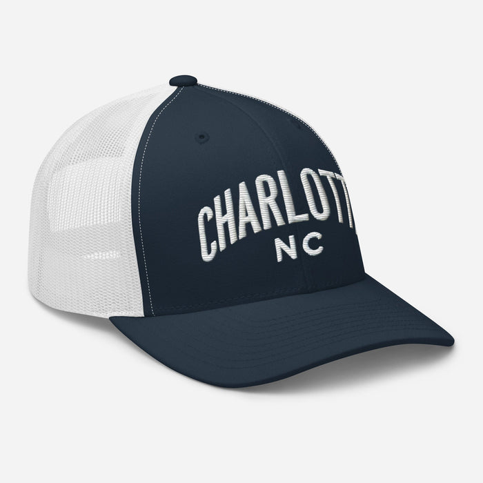 Triniskies  Hats Embroidered Charlotte NC Trucker Cap | Classic Mesh Back Hat