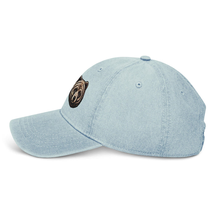 Triniskies  Hats Embroidered Fox and Bear Wildlife Denim Hat   Perfect for Campers and Hikers!