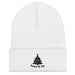 Triniskies  Hats Embroidered Peace & Joy Christmas Tree Cuffed Beanie | Holiday Winter Hat