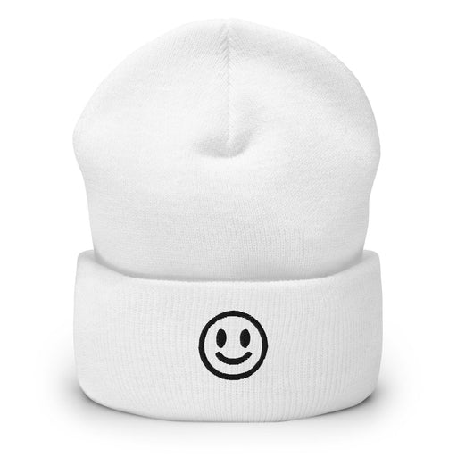 Triniskies Hats Embroidered Smiley Face Cuffed Beanie – Spread Joy and Stay Cozy! Warm Hat