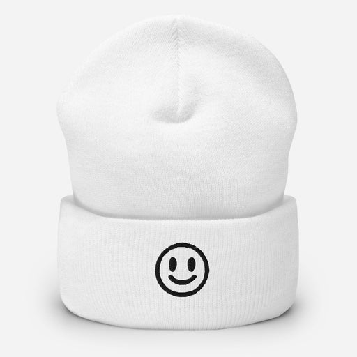 Triniskies Hats Embroidered Smiley Face Cuffed Beanie – Spread Joy and Stay Cozy! Warm Hat