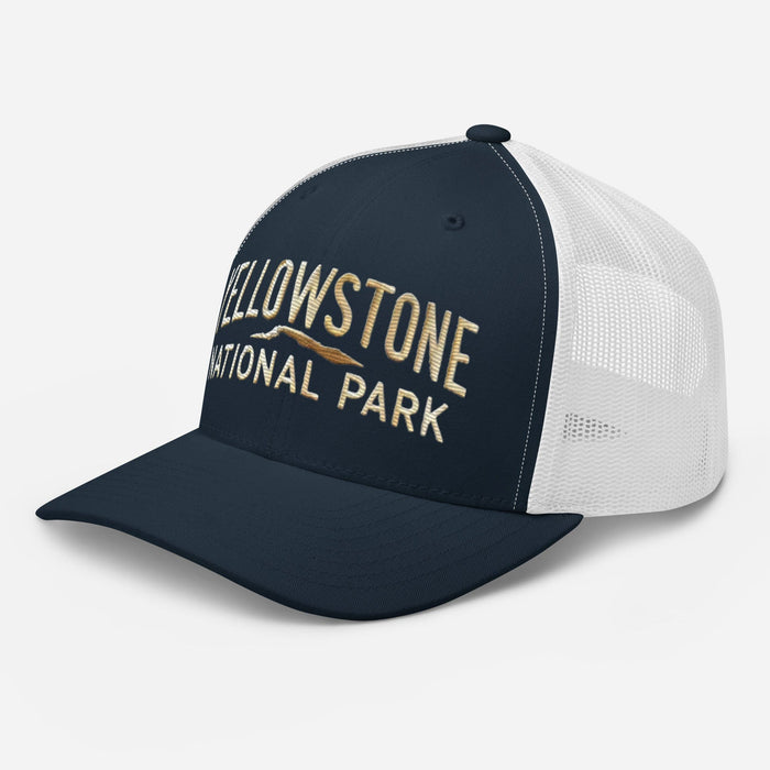 Triniskies  Hats Embroidered Yellowstone National Park Trucker Cap Mesh Back Adventure Hat Camping Hat