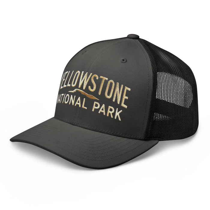 Triniskies  Hats Embroidered Yellowstone National Park Trucker Cap Mesh Back Adventure Hat Camping Hat