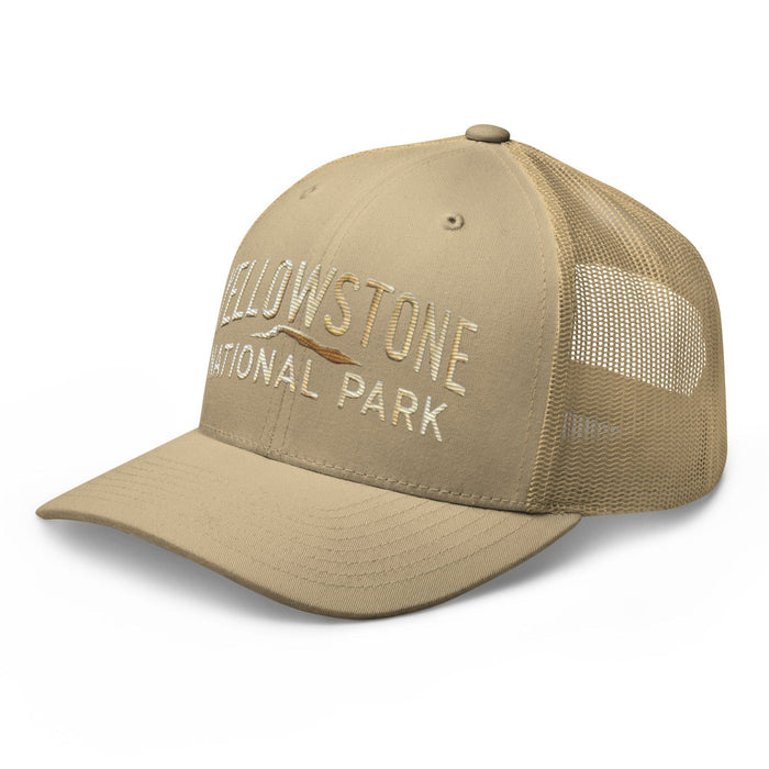 Triniskies  Hats Embroidered Yellowstone National Park Trucker Cap Mesh Back Adventure Hat Camping Hat