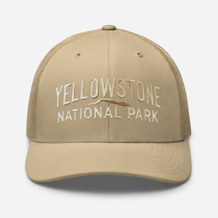 Triniskies  Hats Embroidered Yellowstone National Park Trucker Cap Mesh Back Adventure Hat Camping Hat