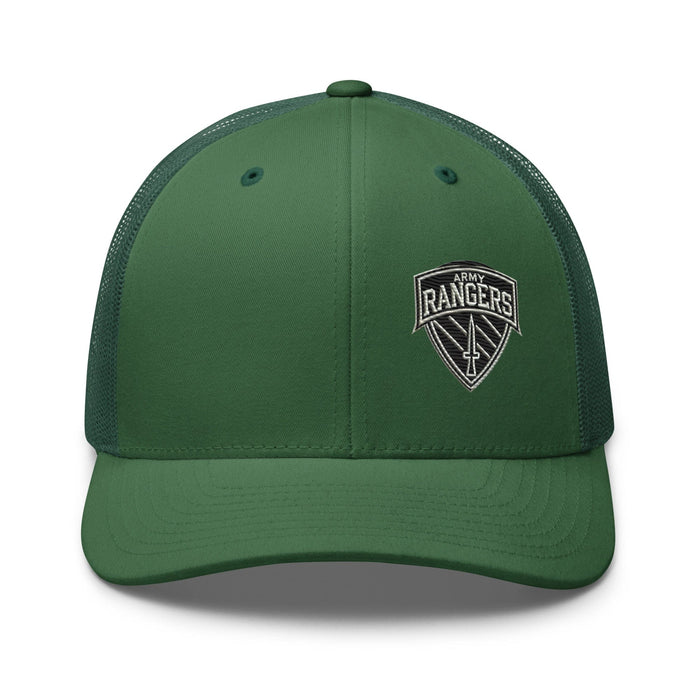 Triniskies  Hats Evergreen Army Rangers Embroidered Trucker Cap Patriotic Mesh Hat for Rangers Supporters