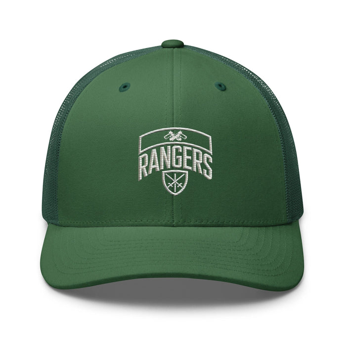 Triniskies  Hats Evergreen Army Rangers Embroidered Trucker Cap  Patriotic Mesh Hat for Rangers Supporters