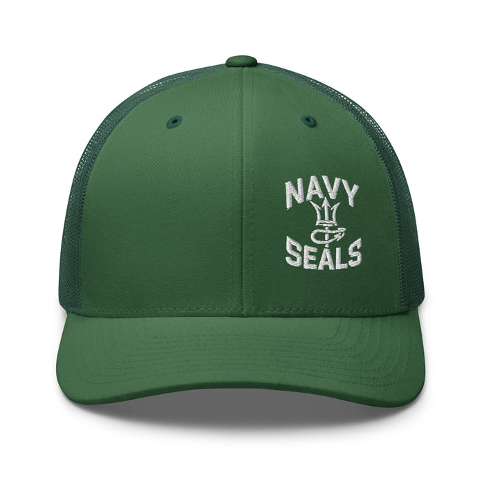 Triniskies  Hats Evergreen US Navy SEALs Trucker Cap  Embroidered Patriotic Mesh Hat