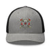 Triniskies  Hats Heather/ Black Firefighter Shield and Axe Embroidered Hat | Classic Trucker Cap