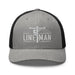 Triniskies  Hats Heather/ Black Lineman Embroidered Trucker Cap | Classic Mesh Back Hat Great Gift Idea