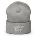 Triniskies  Hats Heather Grey Embroidered Noel Christmas Hat | Cuffed Beanie | Festive & Cozy