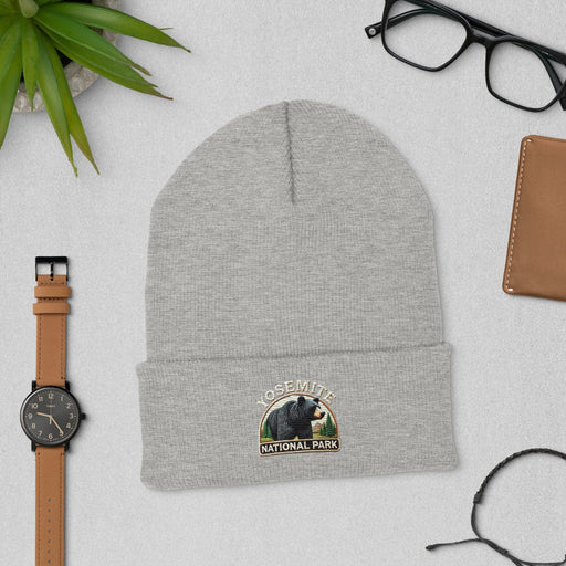 Triniskies  Hats Heather Grey Yosemite National Park Embroidered Cuffed Beanie  Perfect for Outdoor Adventures