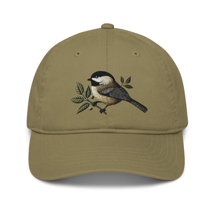 Triniskies  Hats Jungle Beautiful Chickadee Embroidered Organic Cotton Dad Hat