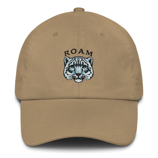 Triniskies  Hats Khaki / UNISEX / ADULT Roam with the Snow Leopard Dad Hat Adventure Awaits in Style! Embroidered