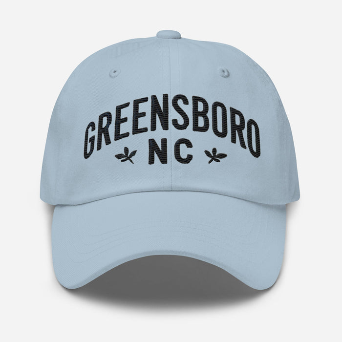 Triniskies  Hats Light Blue Embroidered Greensboro NC Dad Hat | North Carolina Travel & Vacation Gift