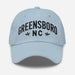 Triniskies  Hats Light Blue Embroidered Greensboro NC Dad Hat | North Carolina Travel & Vacation Gift